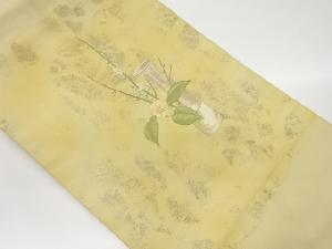 花器模様刺繍名古屋帯